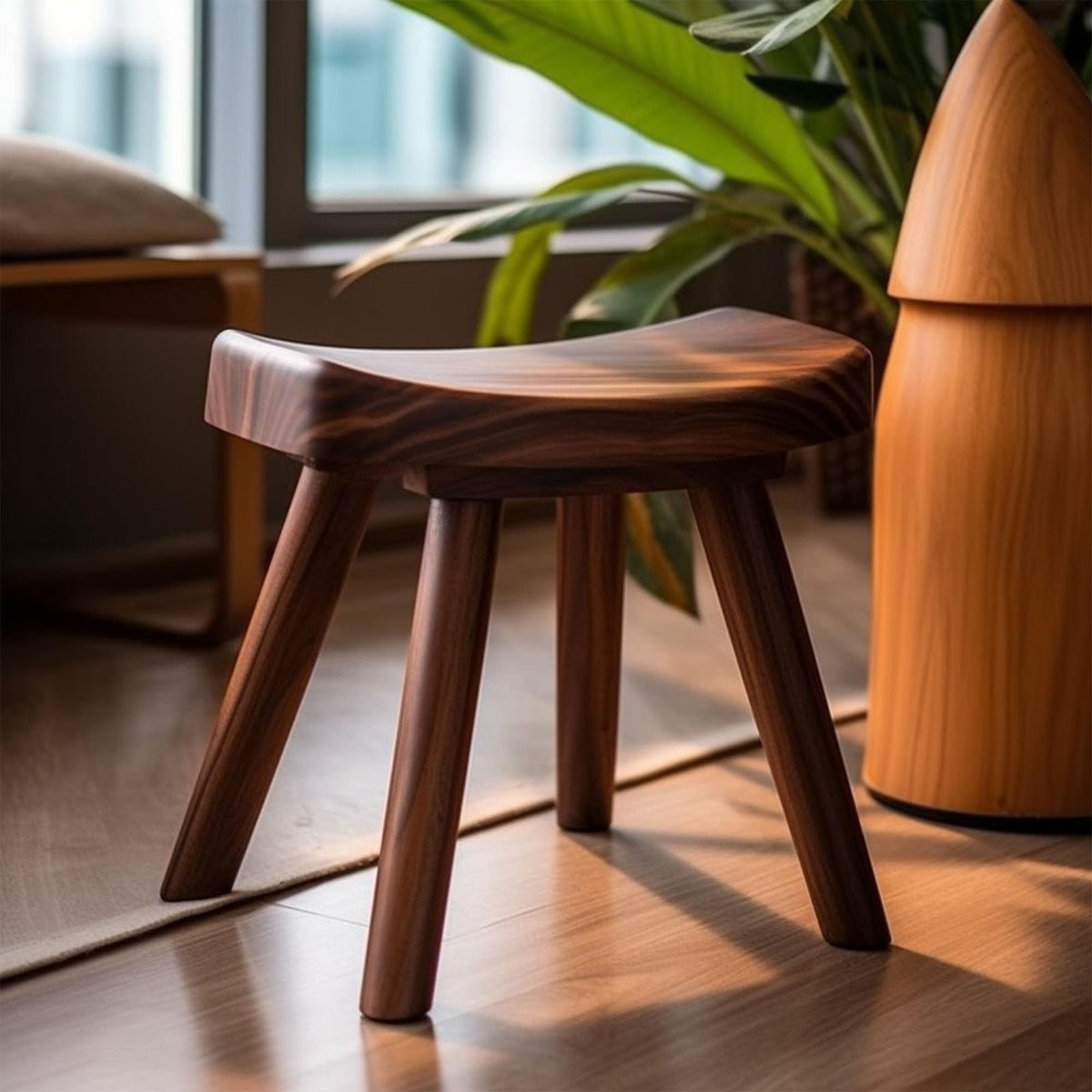 Solid Wood Shower Bench Bath Stool