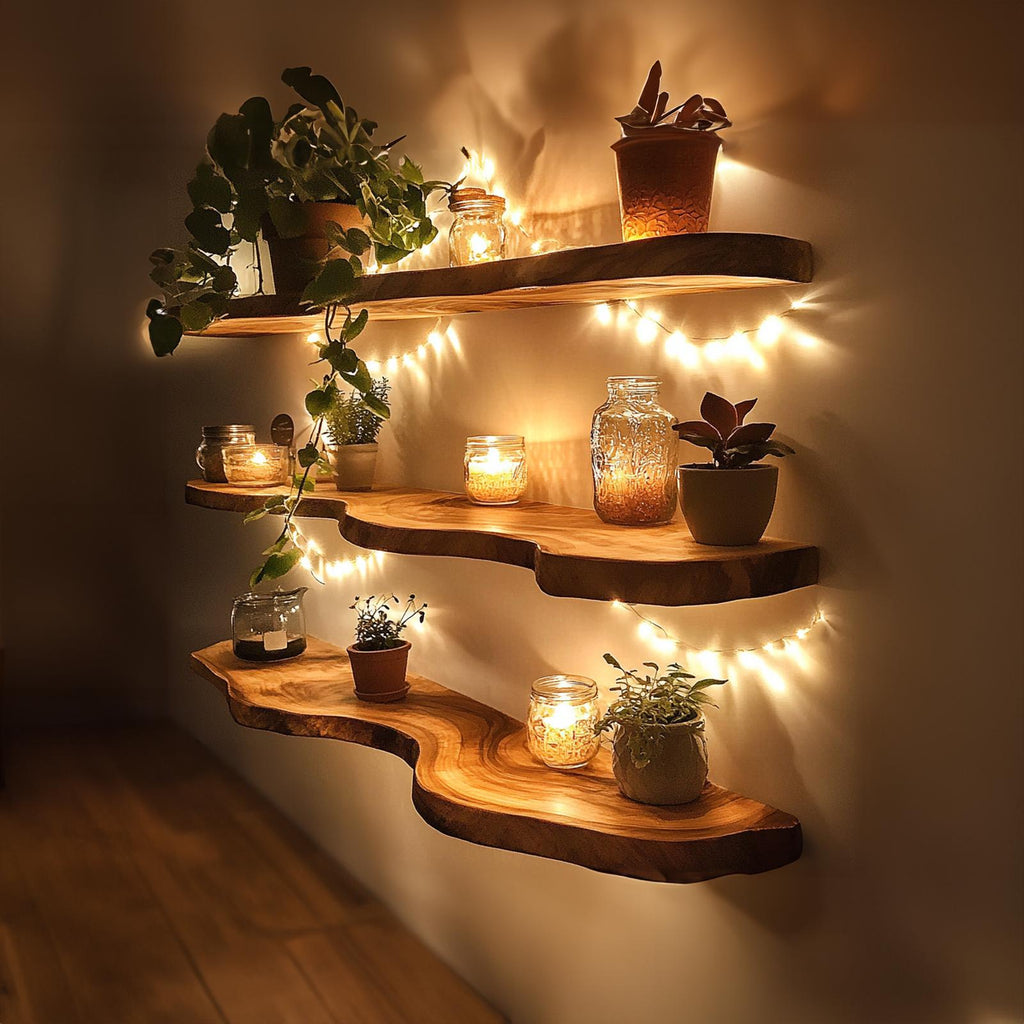 Farmhouse Floating Shelves Live Edge