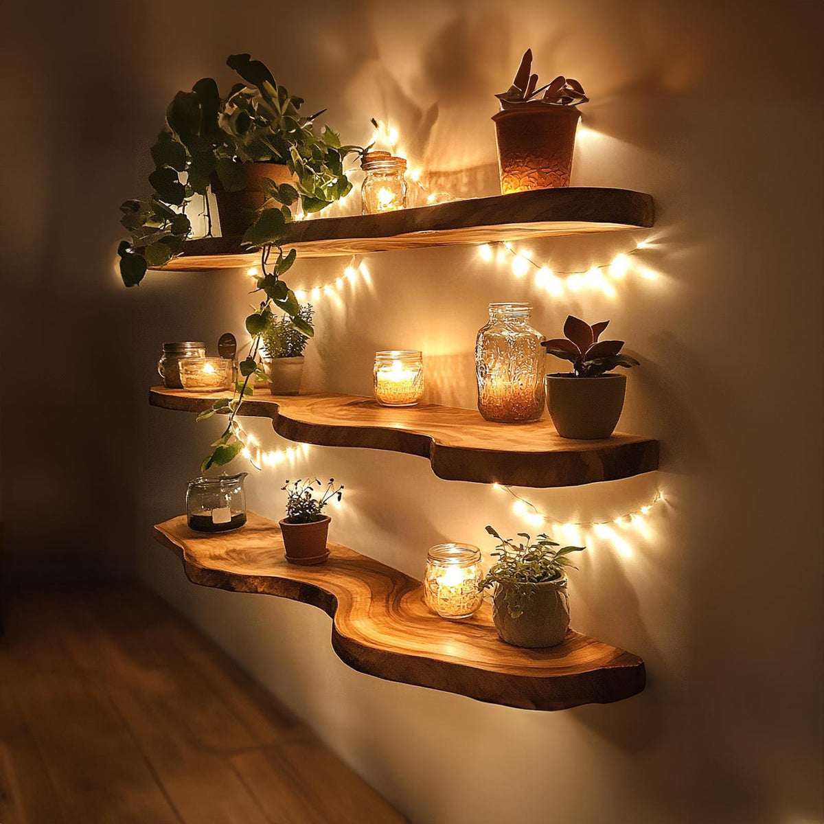 Farmhouse Floating Shelves Live Edge