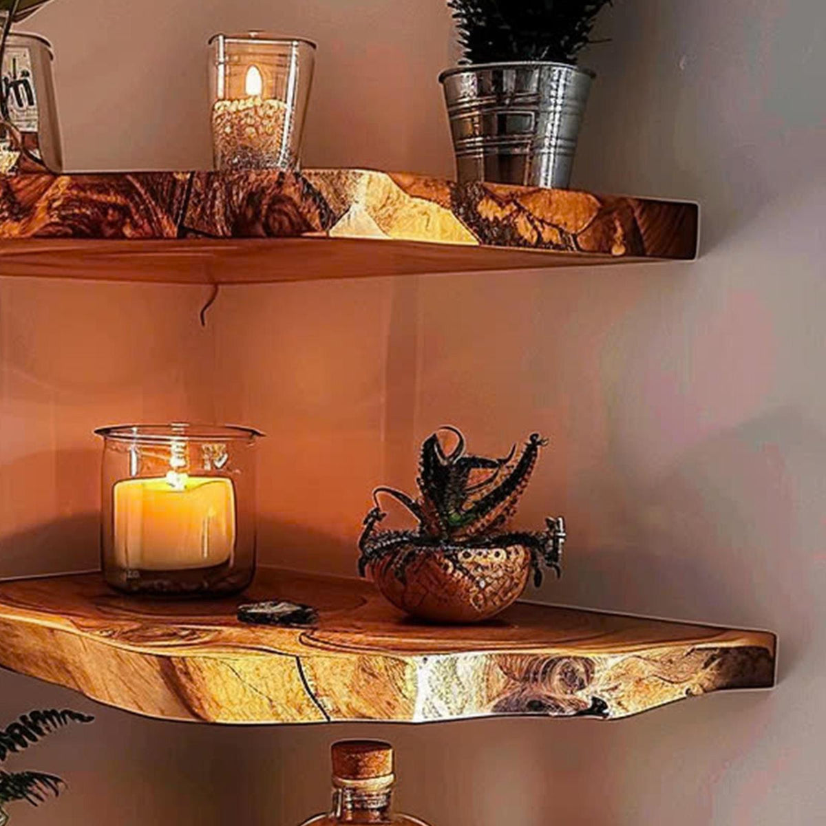 Floating Shelf Corner Bookshelf Decorations