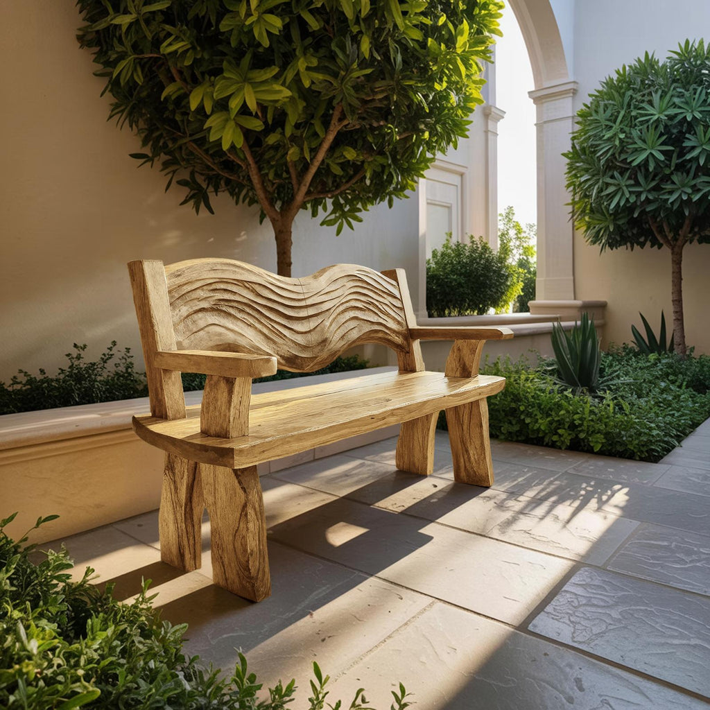 Solid Wood Entryway Bench, Minimalist Wooden Sitting Bench & Footstool Seat for Hallway Living Room