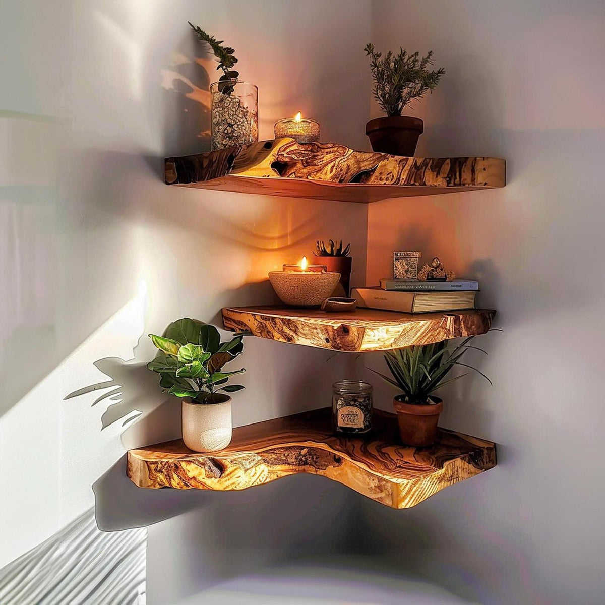 Floating Shelf Mid Century Bookcase