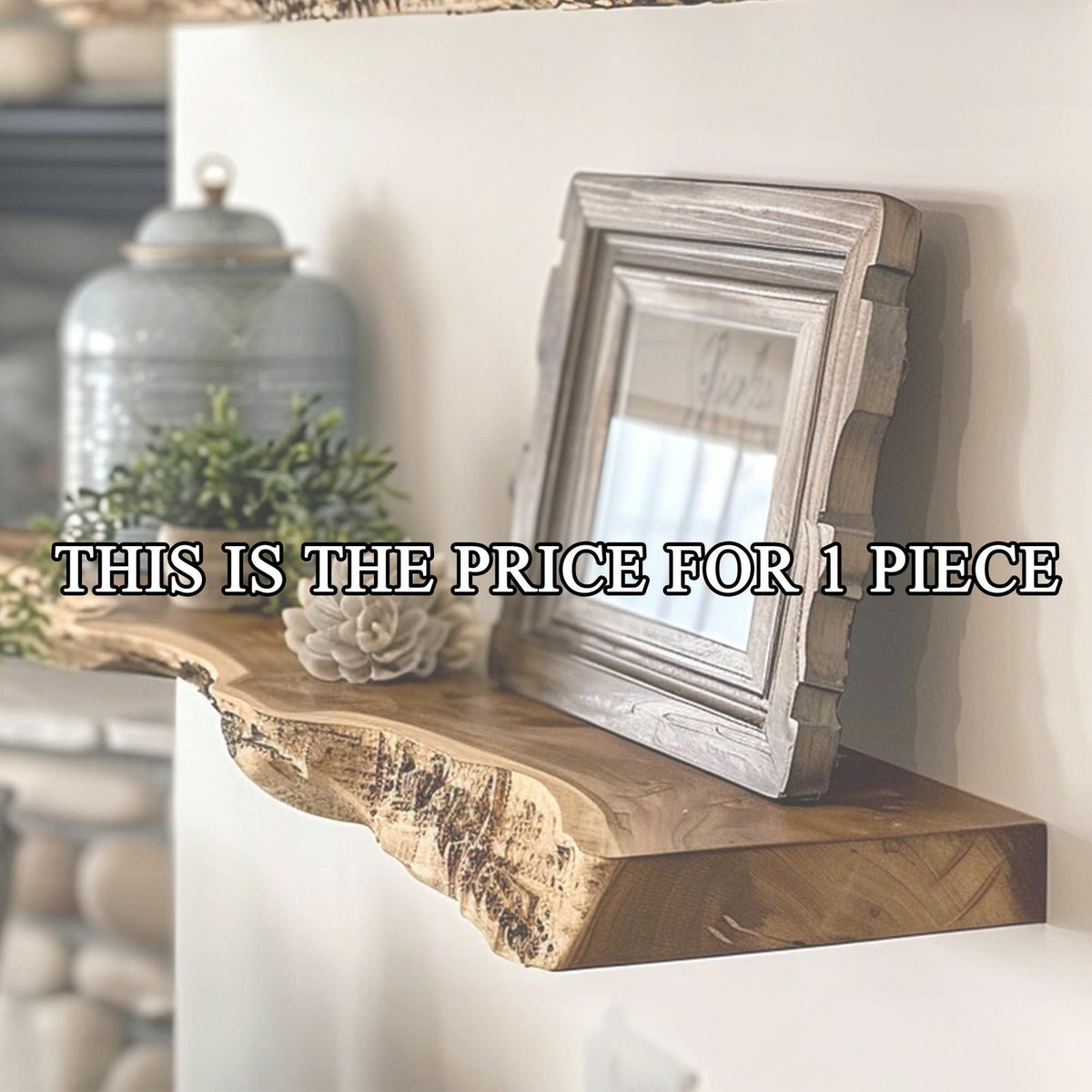 Floating Wall Shelf Live Edge Shelf Decor SINLFL004