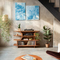 Handcrafted Solid Wood Media Cabinet, Rustic Entryway Storage Console & Credenza Buffet Sideboard Decor