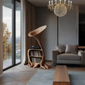 Rustic Wooden Vinyl Storage For Entryway Design
