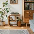 Rustic Wood Vinyl Player Stand For Livingroom Setup
