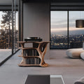 Handcrafted Vinyl Stand With Storage For Bedroom
