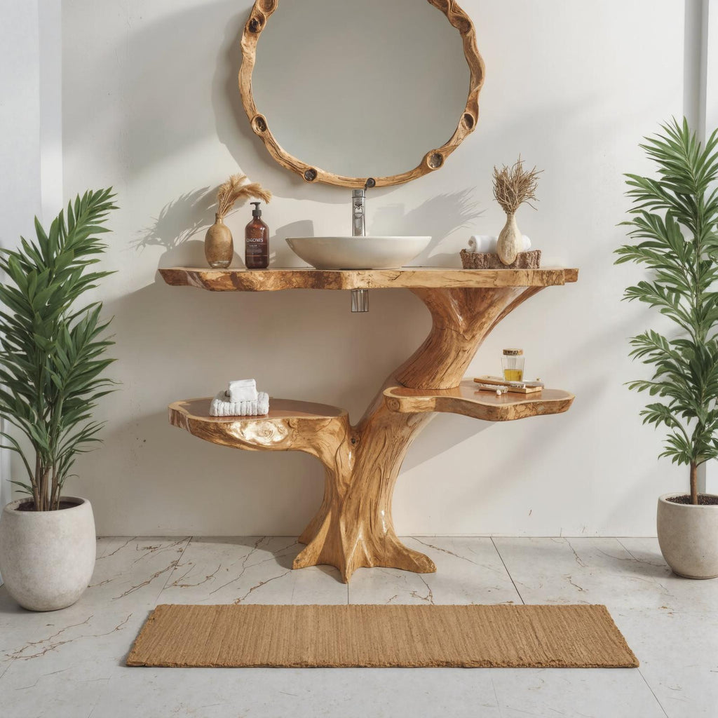 Handcrafted Floating Bathroom Vanity SILDTBRV004