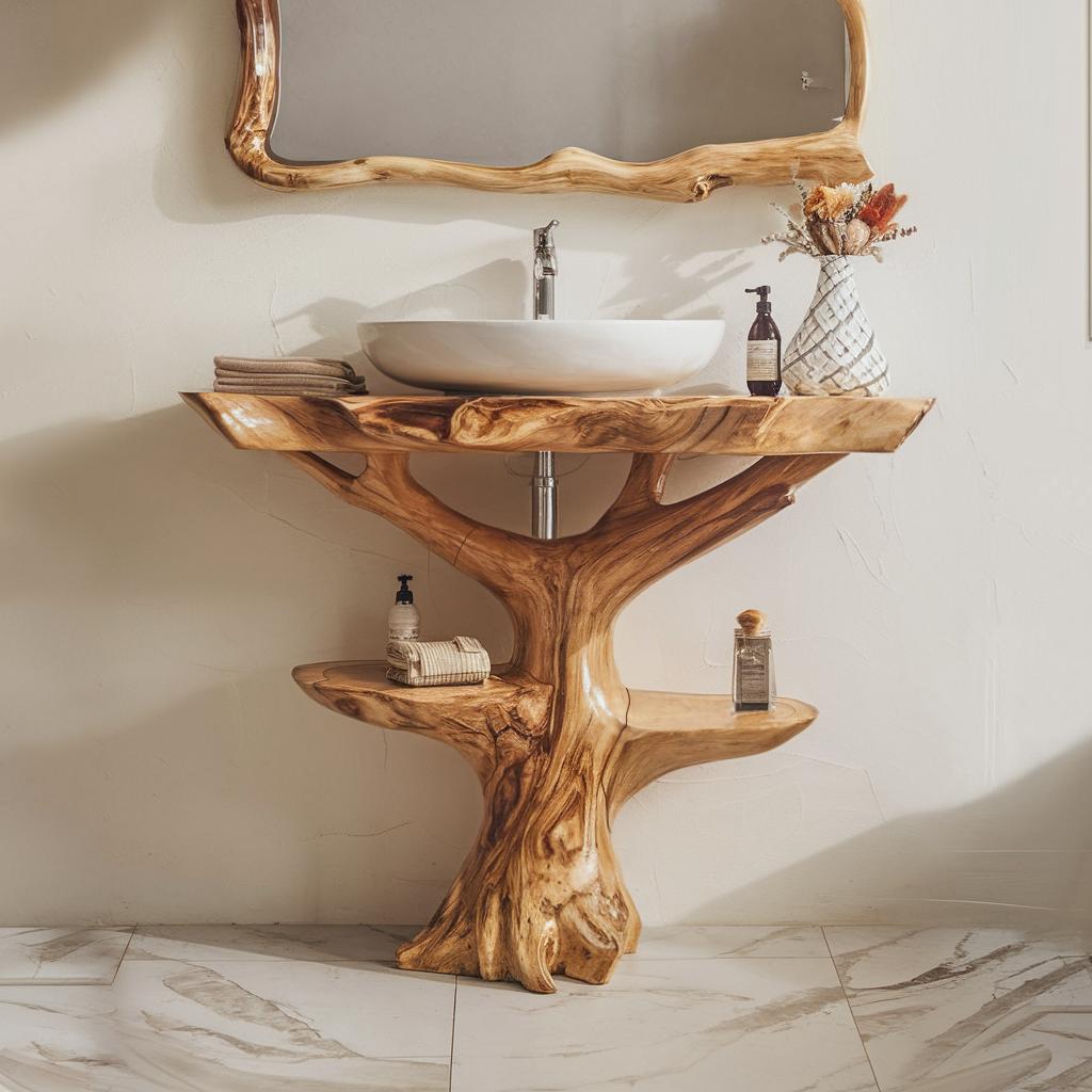 Handcrafted Wood Vanity Bathroom