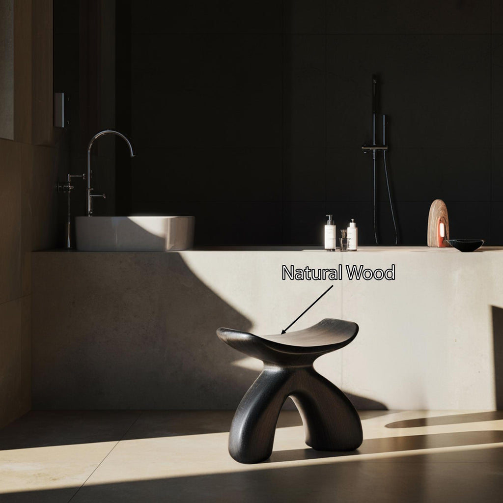 Handcrafted Shower Stool For Wooden Bathroom Style