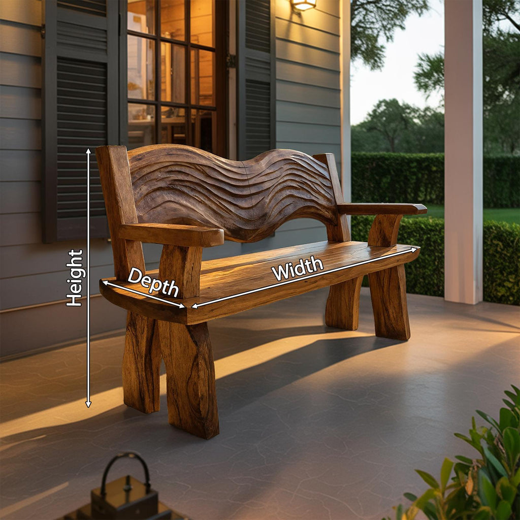Solid Wood Entryway Bench, Minimalist Wooden Sitting Bench & Footstool Seat for Hallway Living Room