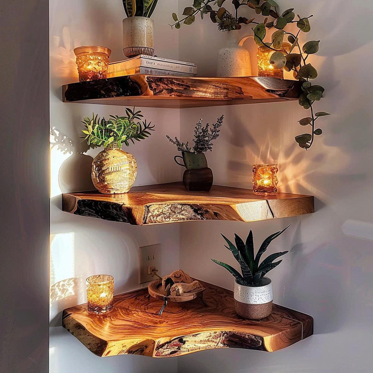 Floating Shelf Mid Century Bookcase