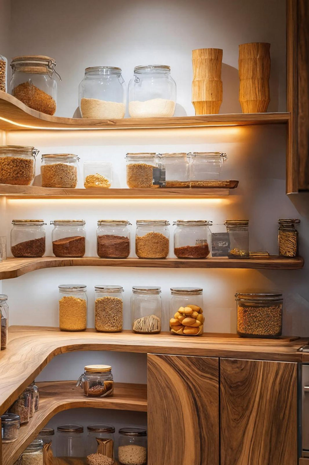 Wooden Spice Rack Shelf Farmhouse Style For Kitchen Use