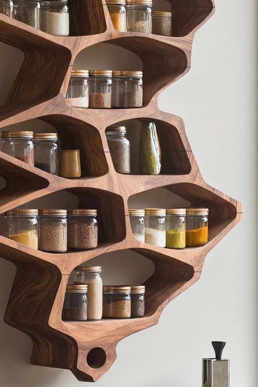 Farmhouse Style Spice Storage Cabinet For Kitchen Use