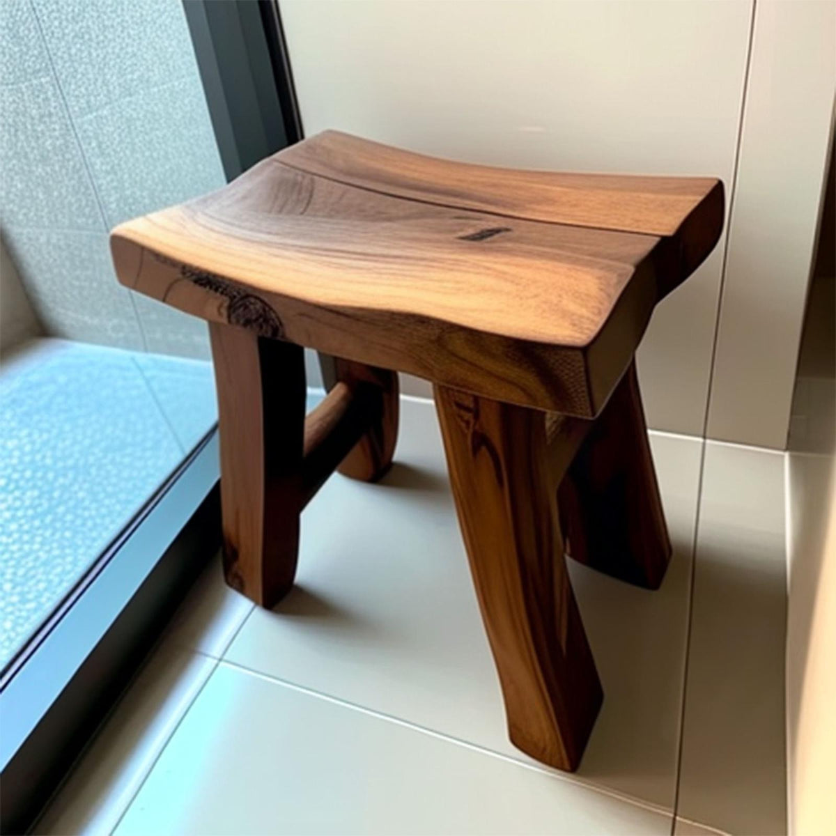 Shower Bench Natural Wood Shower Stool