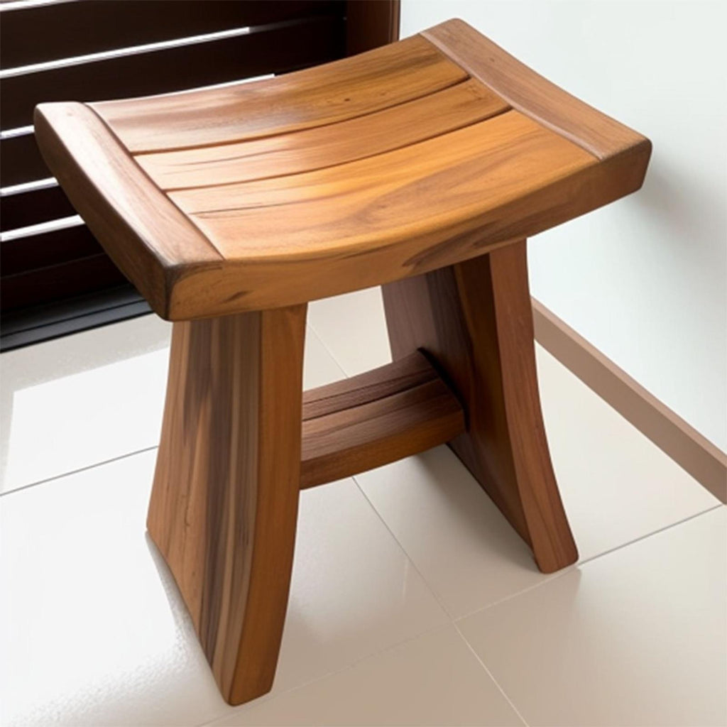 Natural Wood Shower Bench Shower Stool