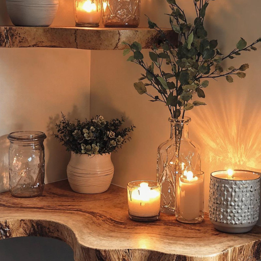 Wooden Floating Shelf Wall Christmas Decor