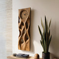 Minimalist Wood Wall Clock, Modern Silent Round Wooden Clock for Living Room, Kitchen & Office Wall Decor