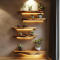 Rustic Wall Mounted Shelf For Living Room And Bedroom