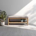 Midcentury Farmhouse Shoe Bench Entryway
