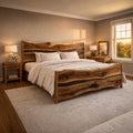 Rustic Live Edge Bed Frame Bedroom And Home