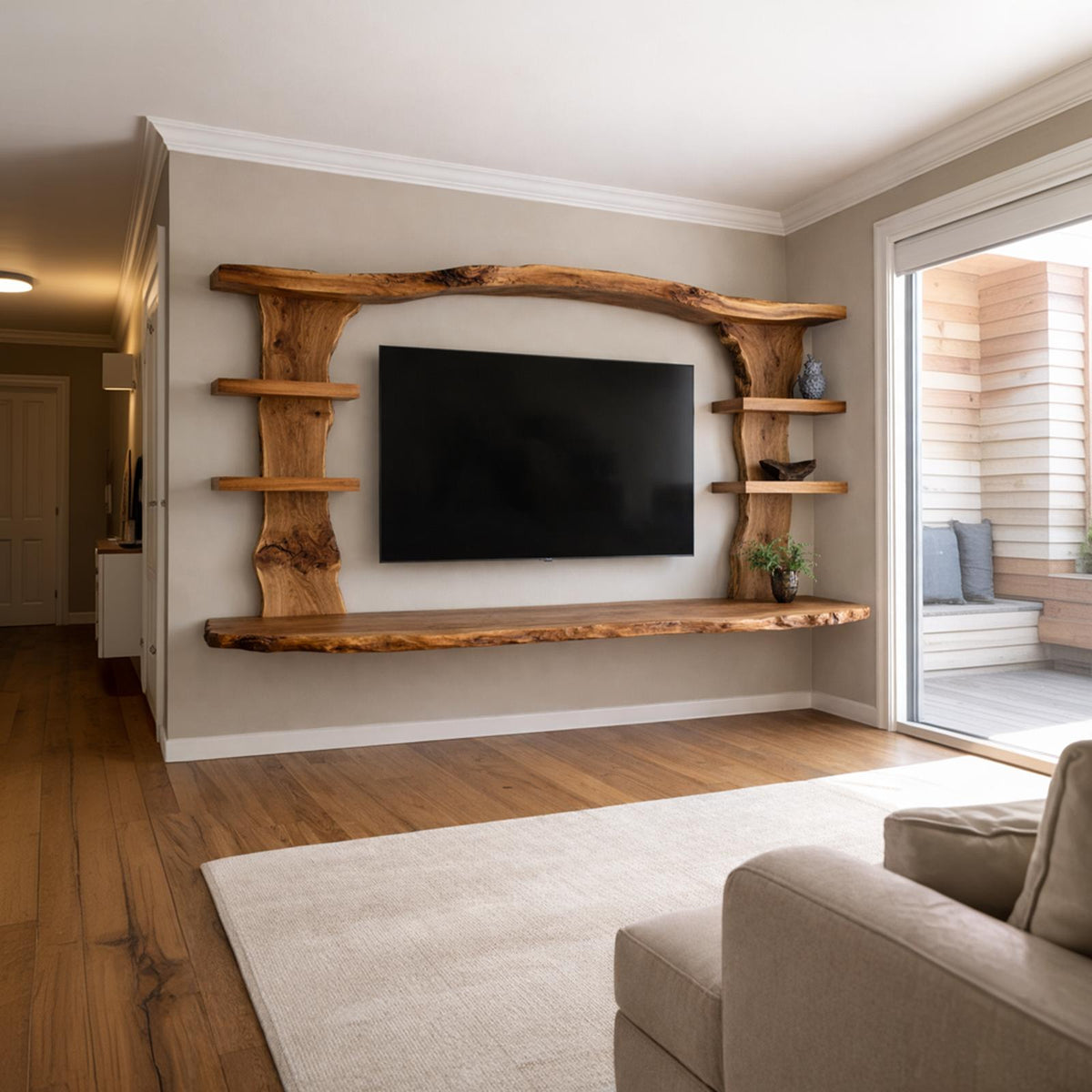 Organic Modern Floating TV Unit For Living Room And Lounge