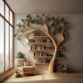 Rustic Tree Bookshelf Reading Corner Home Office Library Display