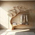 Rustic Tree Wardrobe Handcrafted Solid Wood Natural Bedroom Decor
