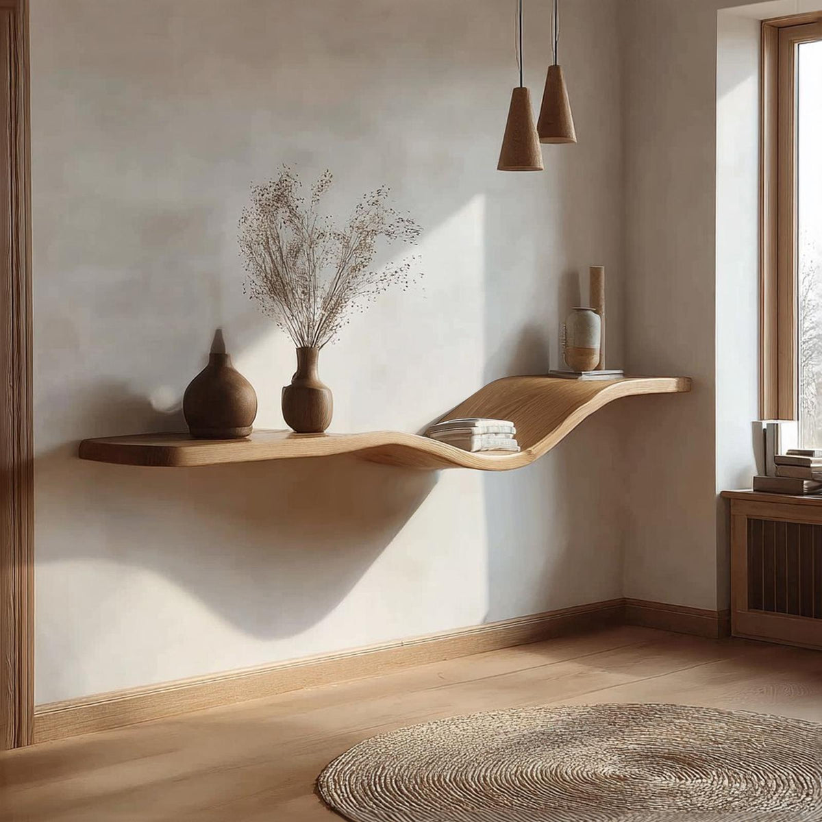 Organic Modern Wave Shelf Living Room Or Bedroom