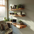 Rustic Floating Desk Bedroom