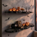 Mid-Century Modern Floating Shelf, Rustic Tree Branch Wall Shelf, Spooky Gothic Halloween Minimalist Home Accent