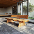 Modern Rustic Wood Bench Patio Indoor Outdoor