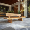 Handcrafted Organic Live Edge Wood Bench For Entryway Or Hallway