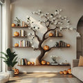 Rustic Natural Tree Branch Wall Bookshelf, Spooky Halloween Floating Bookshelf, Goth Tree Branch Wall Decor