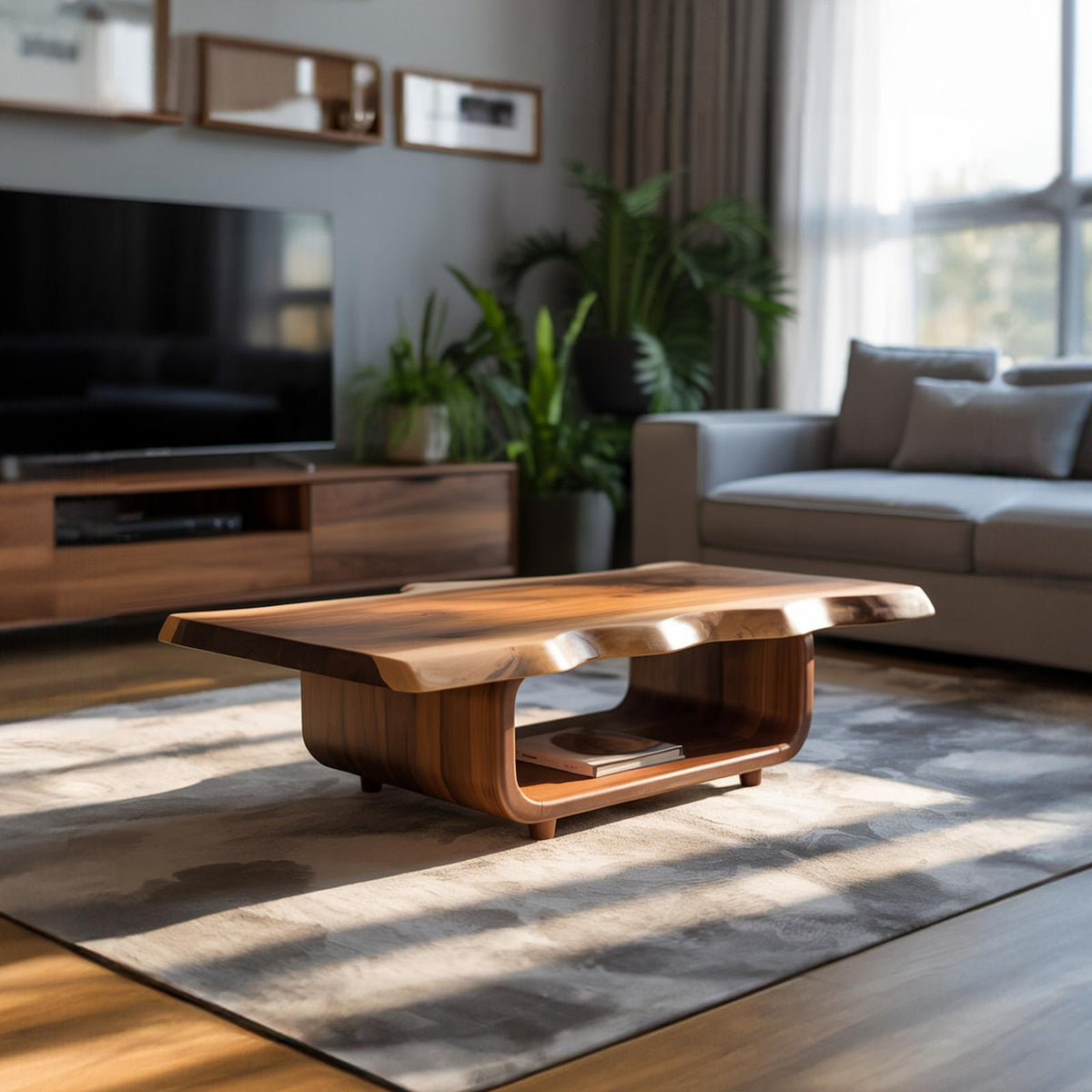 Mid Century Organic Coffee Table Living Room And Lounge Room