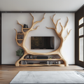 Tree Bookcase Cabinet TV Solid Wood Handmade Gitf