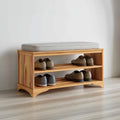 Rustic Farmhouse Shoe Rack Bench Entryway