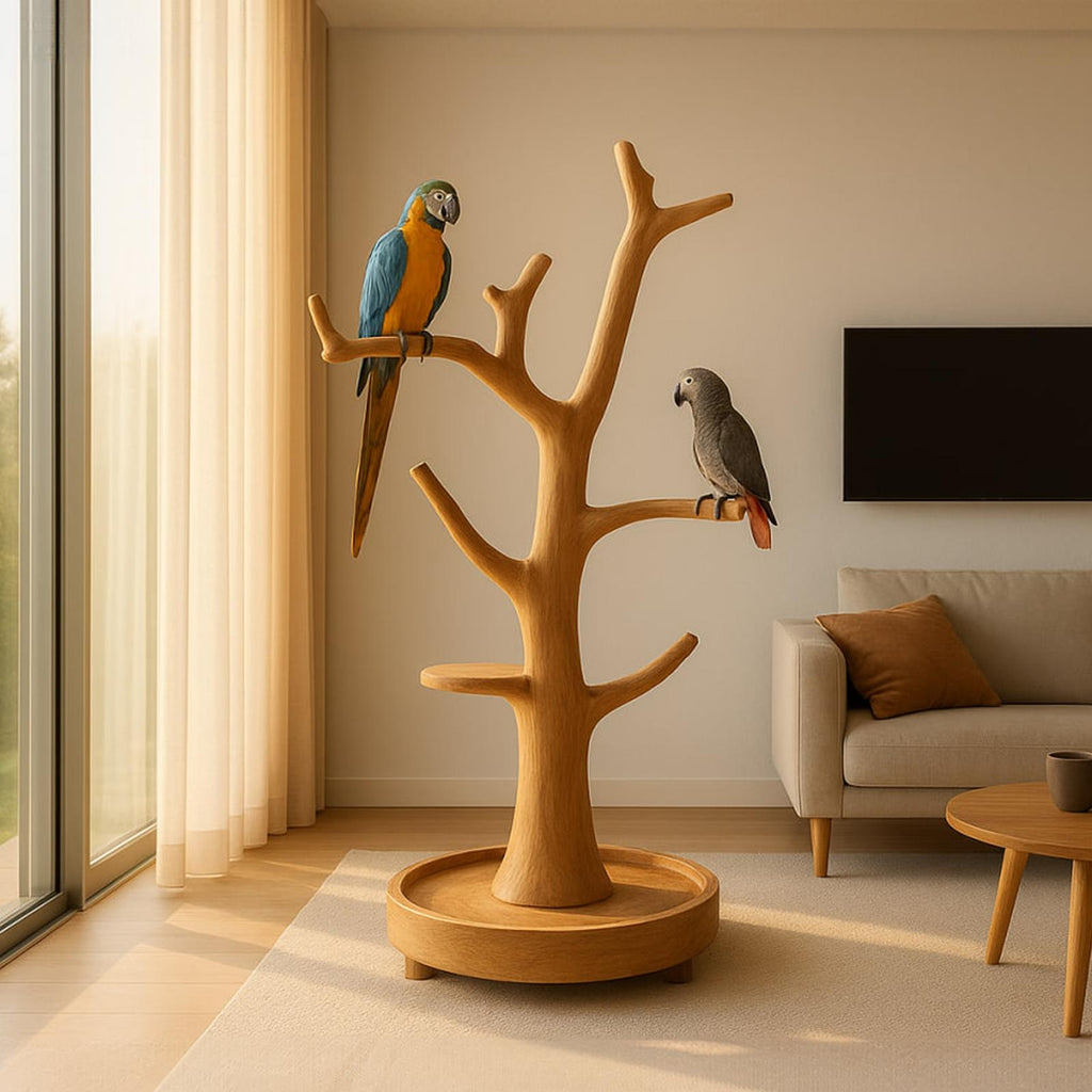 Rustic Bird Tree Stand Parrot Perch Modern Minimalist Design SINLKITT064