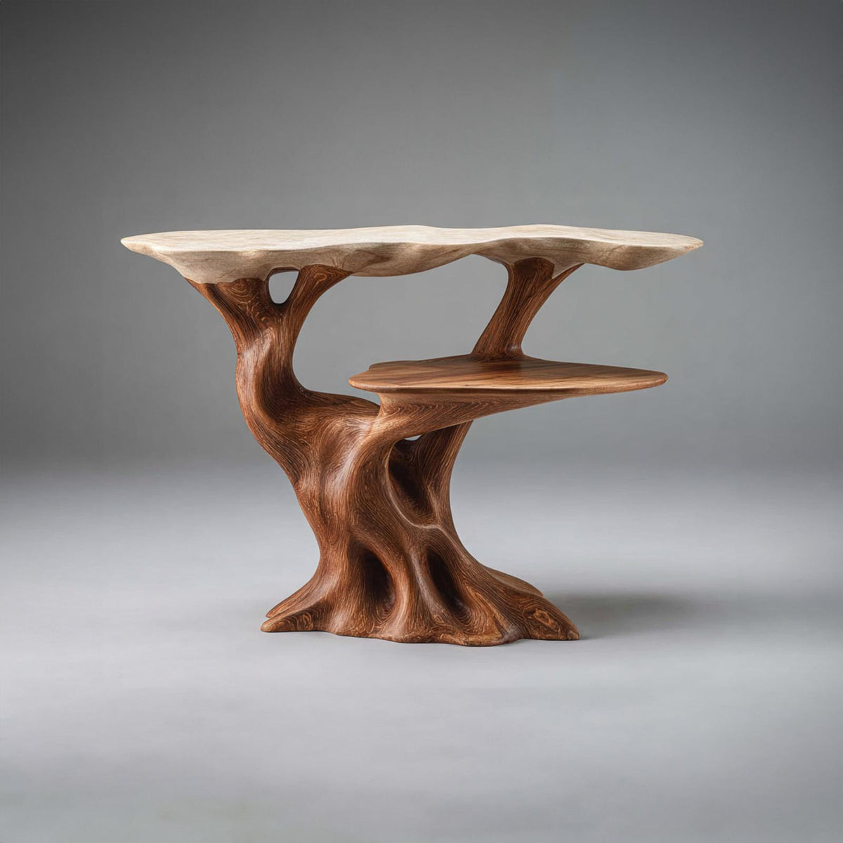 Rustic Organic Shape Nightstand Bedroom Accent
