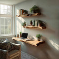 Rustic Floating Desk Study Room