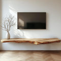 Rustic Floating TV Shelf For Living Room And Media Room