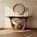 Mid Century Modern Solid Wood Console Table, Living Room Accent Table, Hallway Entryway Table, Model