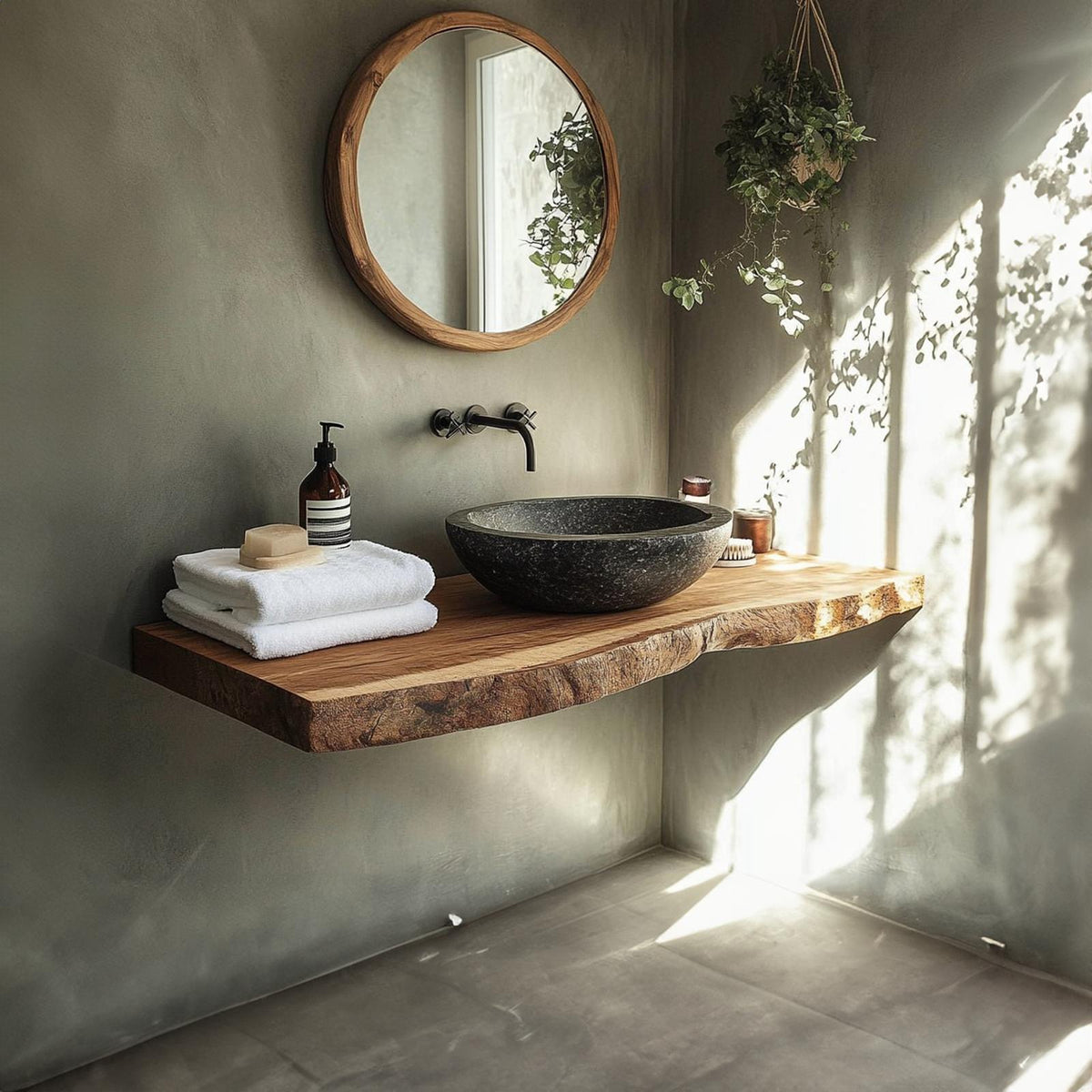 Rustic Compact Vanity Bathroom