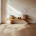 Rustic Natural Wood Bench Bedroom Or Living Room Furniture