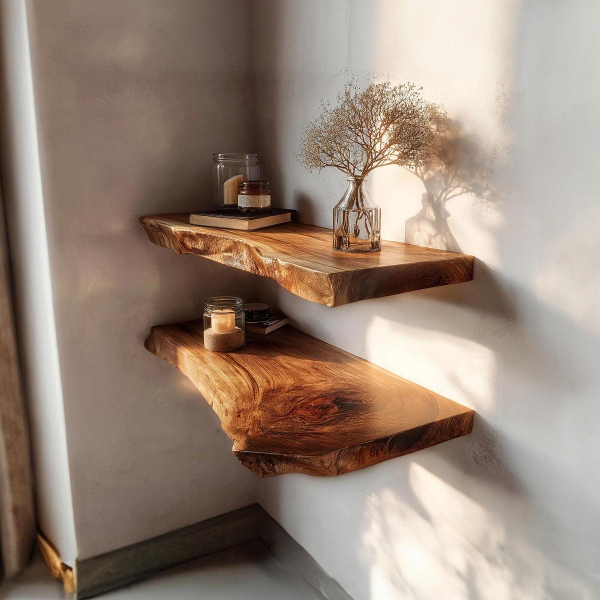Rustic Floating Shelf Entryway Or Living Room