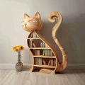 Rustic Cat Bookshelf Playroom Kids Storage Display