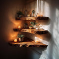 Rustic Floating Shelf Entryway Wall Storage And Decor