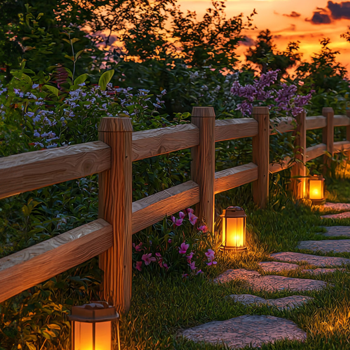 Rustic Decorative Garden For Pathway And Backyard