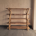 Rustic Wooden Branch Shelf Storage Living Room Or Dining Room