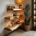 Rustic Floating Shelf Minimalist Living Room Storage